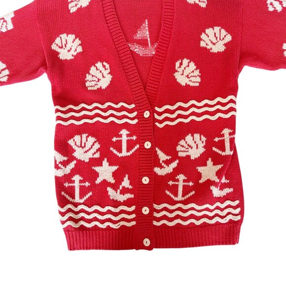 Vintage Best American Clothing Co. Nautical Themed Cardigan Sweater Sz M - Picture 4 of 8